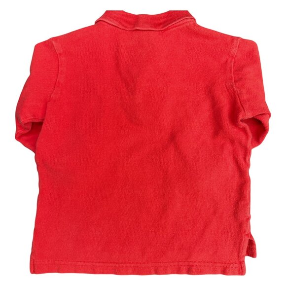 Boys' POLO by RALPH LAUREN Cotton Mesh‎ Long Sleeve Polo Red | Size 18 months - Picture 5 of 9